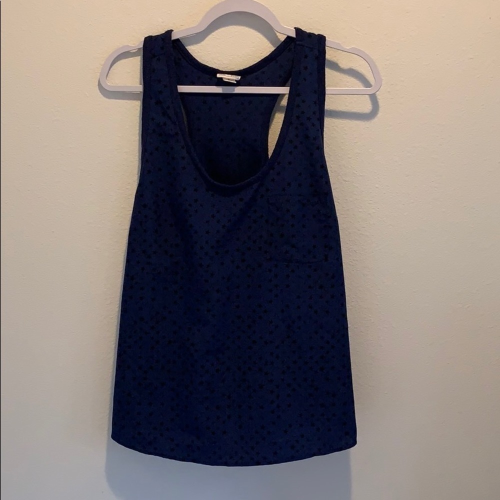 Converse Women’s Tank. Size L. Blue w/black stars.​​​​​​​​​​​​​​​​​​​​​